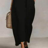 Mirelle| Vestido Maxi com Blocos de Cor e Alças Finas