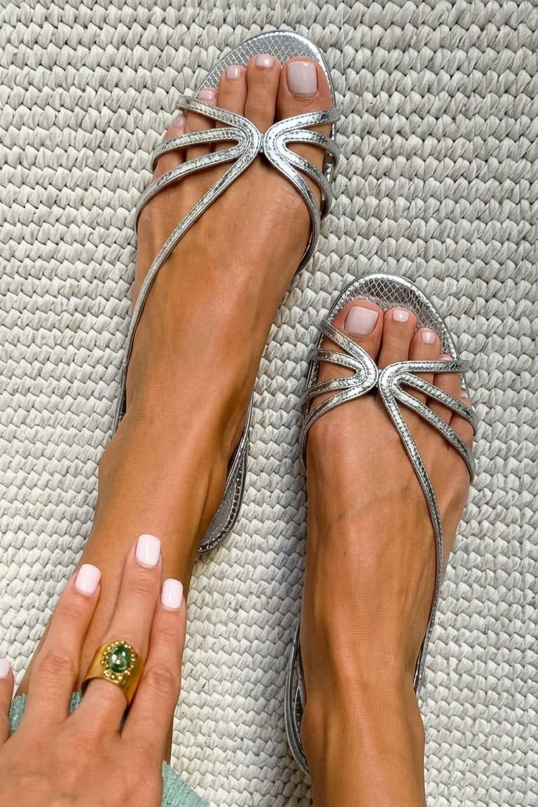 Ginevra | Sandálias Douradas Elegância de Verão