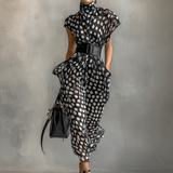 Alice | Vestido maxi de bolinhas