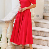 Robe Maxi Elegante com Ombro Descoberto