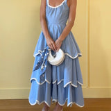 Robe maxi com volantes