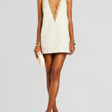 Robe mini col V