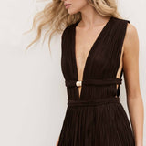 Maxi Robe com Decote em V