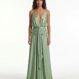 Robe Maxi Envolta Halter Sage