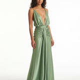 Robe Maxi Envolta Halter Sage