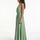 Robe Maxi Envolta Halter Sage