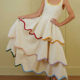Robe maxi com volantes