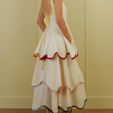 Robe maxi com volantes