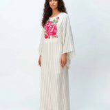 Robe Maxi Fleurie Rosa Pálido