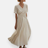 Alice | Robe fluida com riscas elegantes