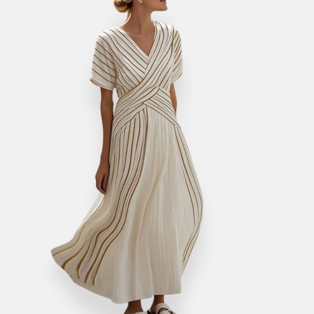 Alice | Robe fluida com riscas elegantes