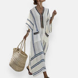 Alice | Kaftan Listrado com Bolsos