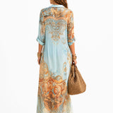 Maxi Robe Impressa Estilo Boémio