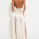 Robe maxi com lantejoulas dos nu