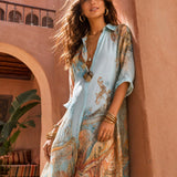 Maxi Robe Impressa Estilo Boémio