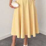 Robe midi ajustada com nó