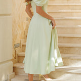 Robe Maxi Elegante com Ombro Descoberto