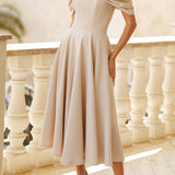 Robe Maxi Elegante com Ombro Descoberto
