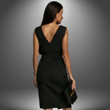 Alice | Robe ajustada com decote em V e fenda