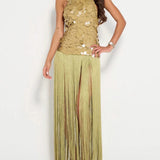 Robe maxi com lantejoulas dos nu