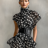 Alice | Vestido maxi de bolinhas
