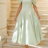 Robe Maxi Elegante com Ombro Descoberto
