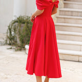 Robe Maxi Elegante com Ombro Descoberto