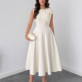 Robe midi ajustada com nó