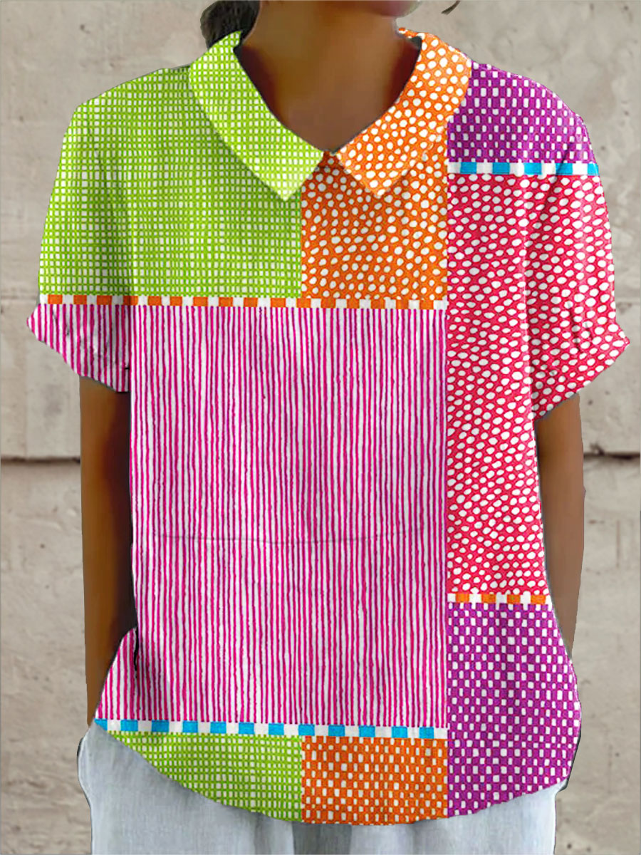 Zara - Camisa Colorida em Patchwork