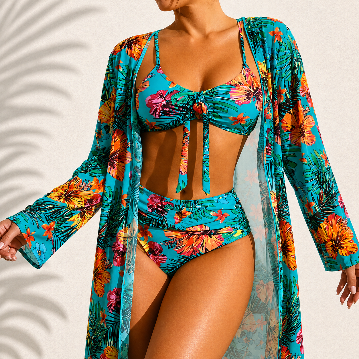 Sofia| Bikini 3 Peças Elegante Tropical