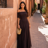 Vestido Toledo em cor castanha