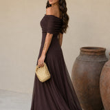 Vestido Toledo em cor castanha