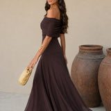 Vestido Toledo em cor castanha