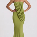 Vienna - Vestido Maxi Verde-Azeitona