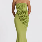 Vienna - Vestido Maxi Verde-Azeitona