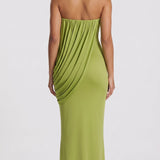 Vienna - Vestido Maxi Verde-Azeitona