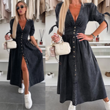 Alice | Vestido de denim vibrante