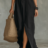 Verónica | Vestido Longo Preto com Botões