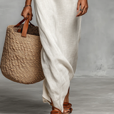 Avelina | Vestido Maxi Off-Shoulder com Mangas de Morcego