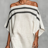 Avelina | Vestido Maxi Off-Shoulder com Mangas de Morcego