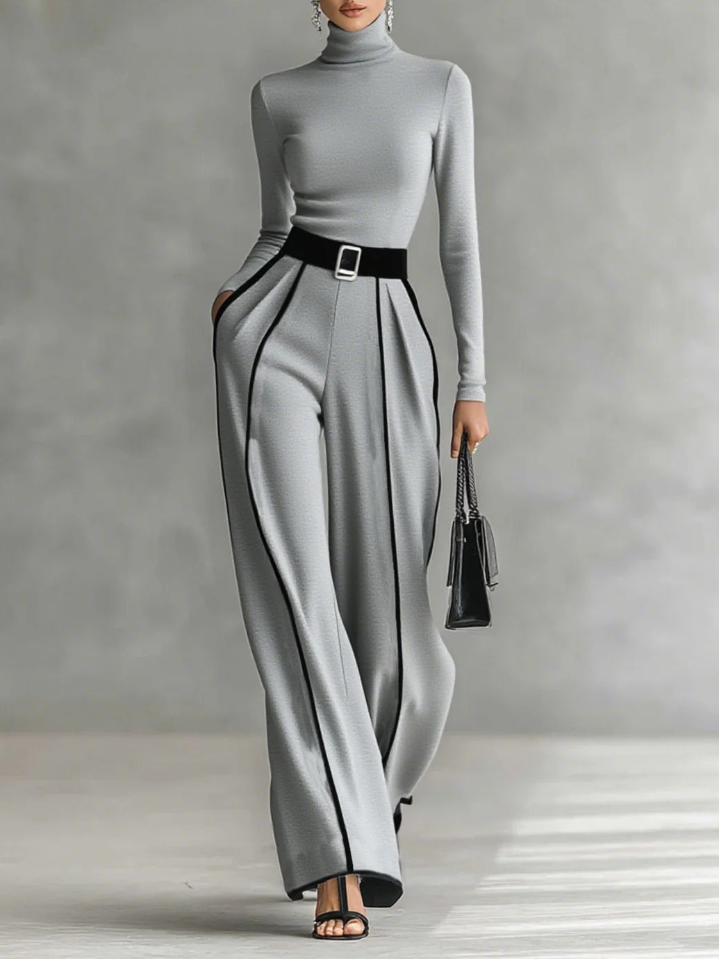 Vera | Conjunto elegante com detalhes em contraste