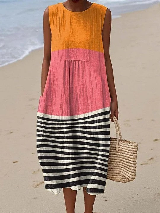 Vânia - Vestido Color Block