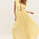 Maxi Robe com Decote em V