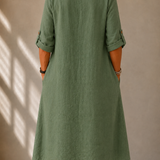 Vestido Trapézio com Bolsos Laterais