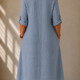 Vestido Suave com Gola Tunisina