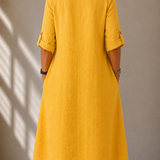 Vestido Fluido de Mangas Longas