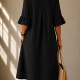Vestido Botonado Corte Fluido