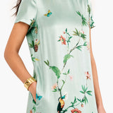 Robe maxi retro estampada