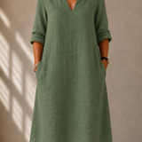 Vestido Trapézio com Bolsos Laterais
