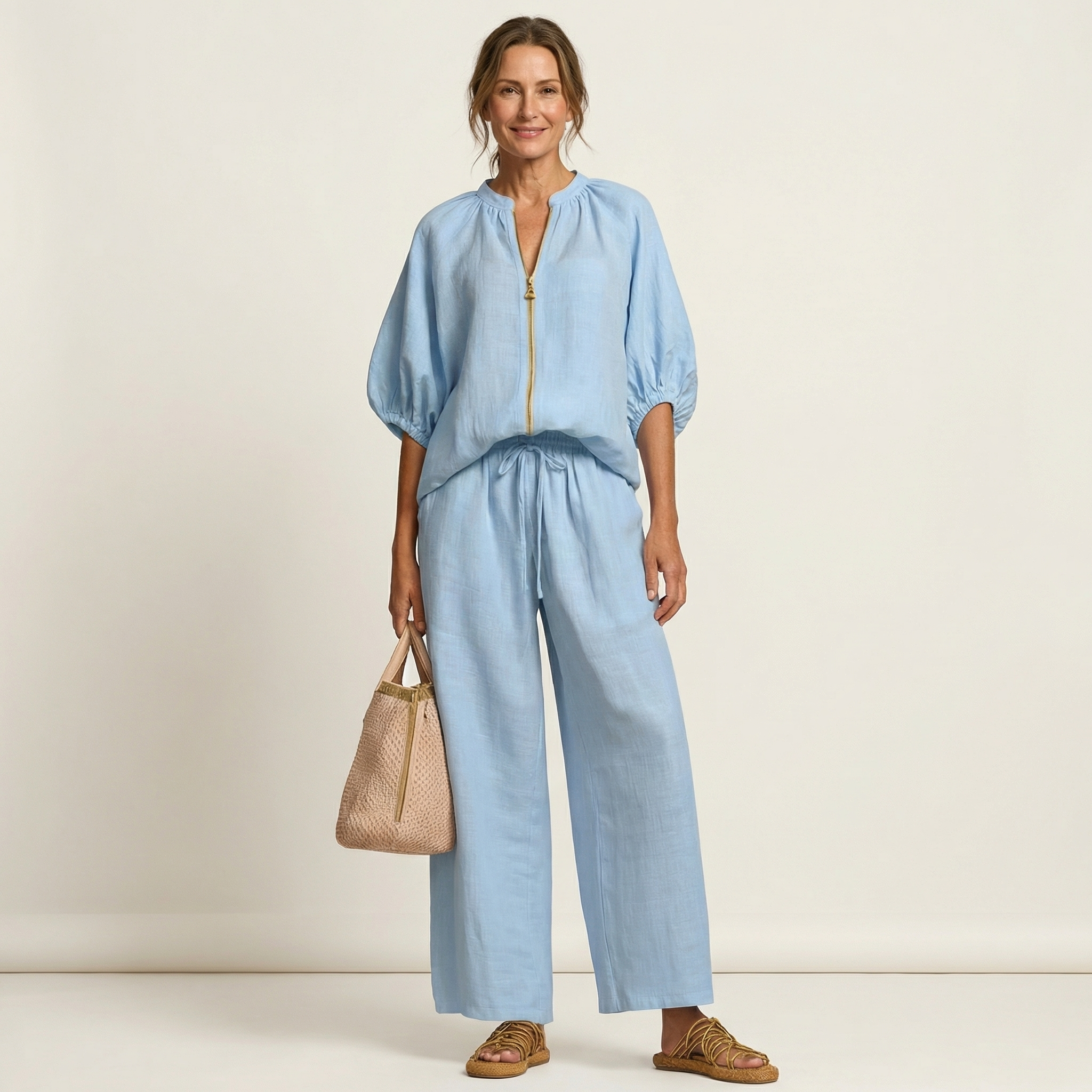 Alice | Conjunto com Mangas Bufantes Zippado
